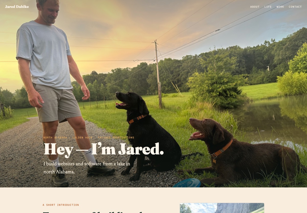 jareddahlke.com — Jared's personal site